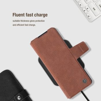 Luxury Leather Kickstand Case With S-Pen Holder For Samsung Galaxy Z Fold 3 5G 11