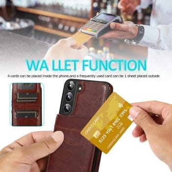 Luxury Leather Wallet Case For Samsung Galaxy S Series Note Series and A Series Phone 7