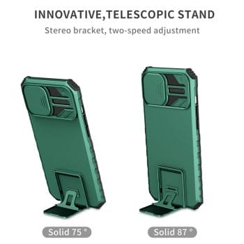 Shockproof Armour Camera lens Protection Kick Stand Phone Case For iPhone 9