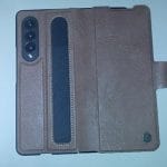 Luxury Leather Kickstand Case With S-Pen Holder For Samsung Galaxy Z Fold 4 5G photo review