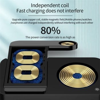 Foldable 4 in 1 Wireless Fast Charger Stand 3 Foldable 4 in 1 Wireless Fast Charger Stand 9