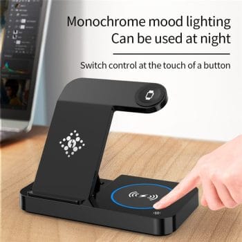 Foldable 4 in 1 Wireless Fast Charger Stand 5 Foldable 4 in 1 Wireless Fast Charger Stand 11