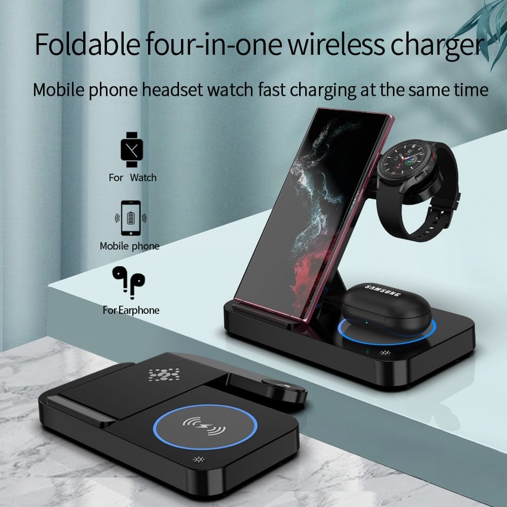 249646-tbk9c1.jpg Foldable 4 in 1 Wireless Fast Charger Stand 3