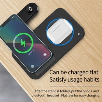 Foldable 4 in 1 Wireless Fast Charger Stand 12