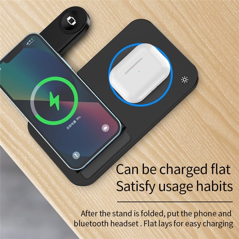 249646-wr7ggg.jpg Foldable 4 in 1 Wireless Fast Charger Stand 7