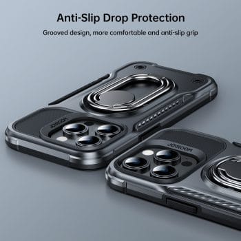 Armour iPhone 14 Series Heavy Duty Protective Case with Magnetic Ring Holder Stand 11