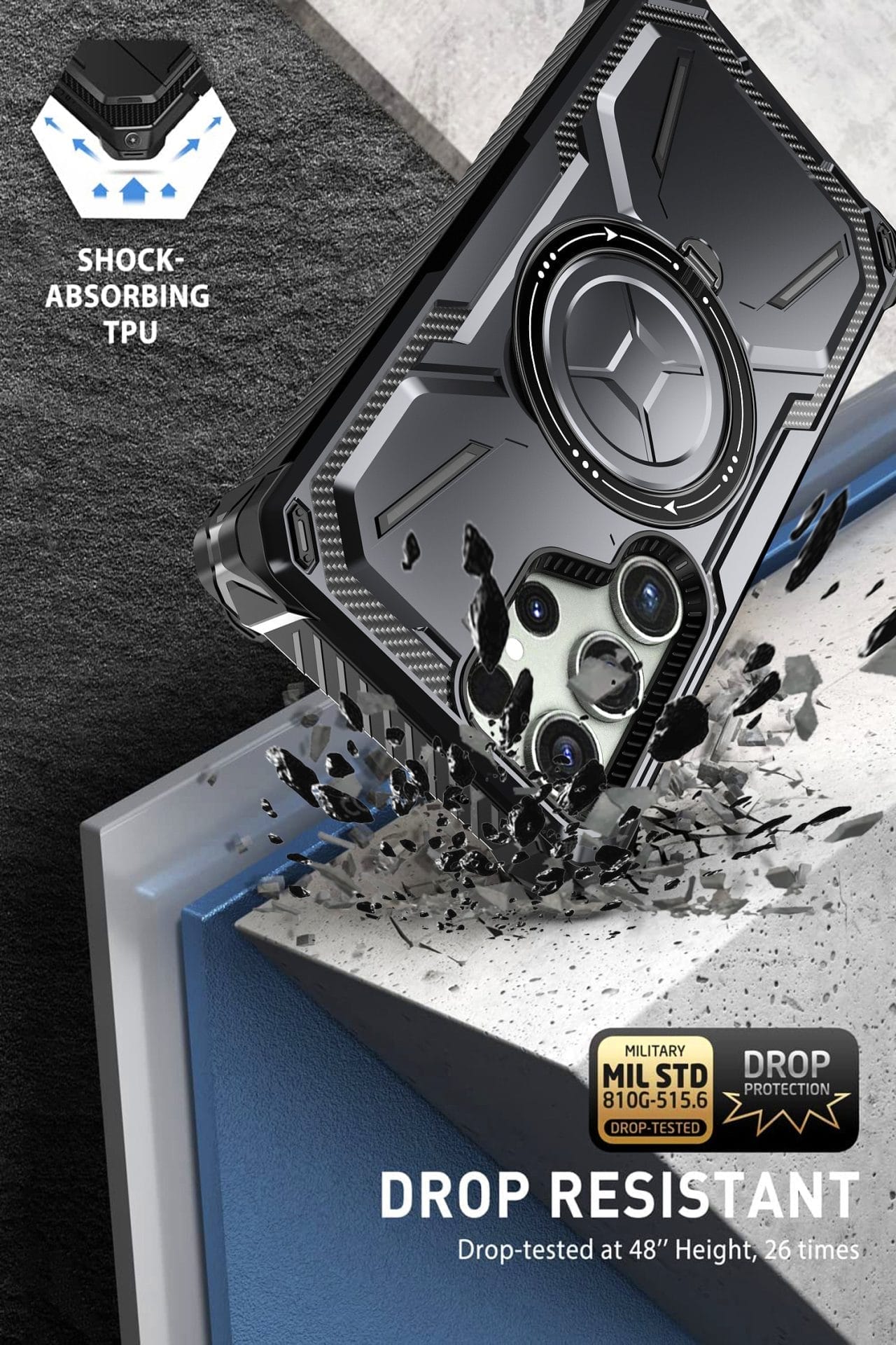 Heavy Duty Shockproof Case for Samsung Galaxy S Series With MagSafe Ring Kickstand 4