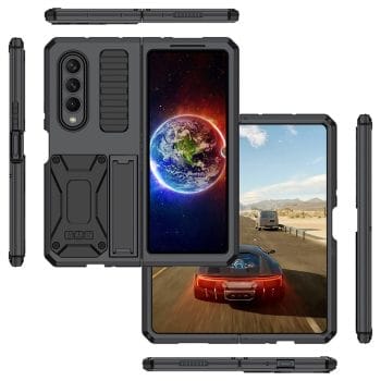 Samsung Galaxy Z Fold 4 Metal Shockproof Dustproof Case with Kickstand 4 Samsung Galaxy Z Fold 4 Metal Shockproof Dustproof Case with Kickstand 8