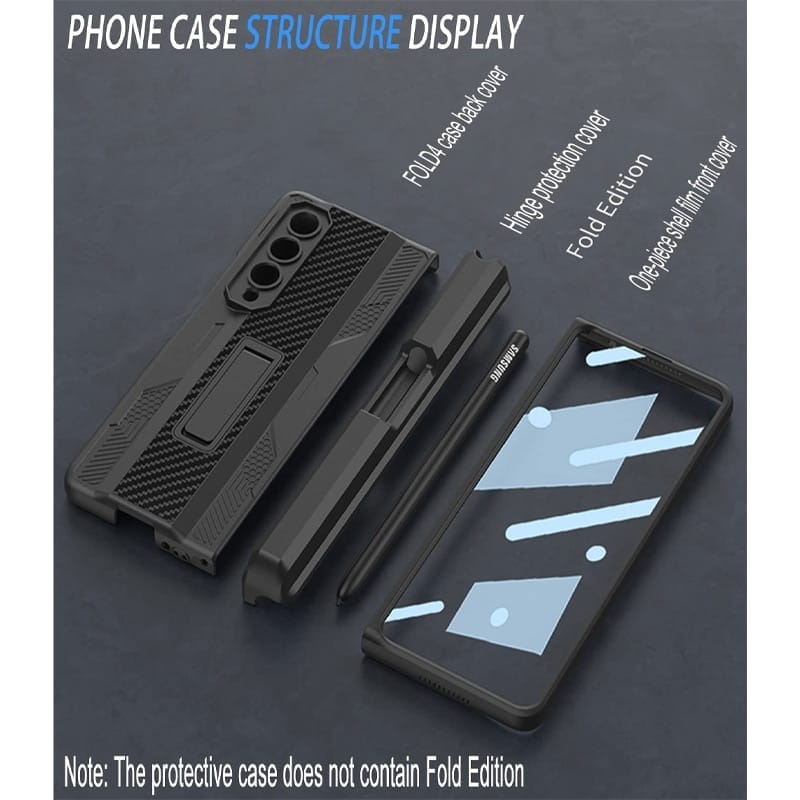 Samsung Galaxy Z Fold 4 Case with Pen Holder Hinge Protector and Screen Protector 2