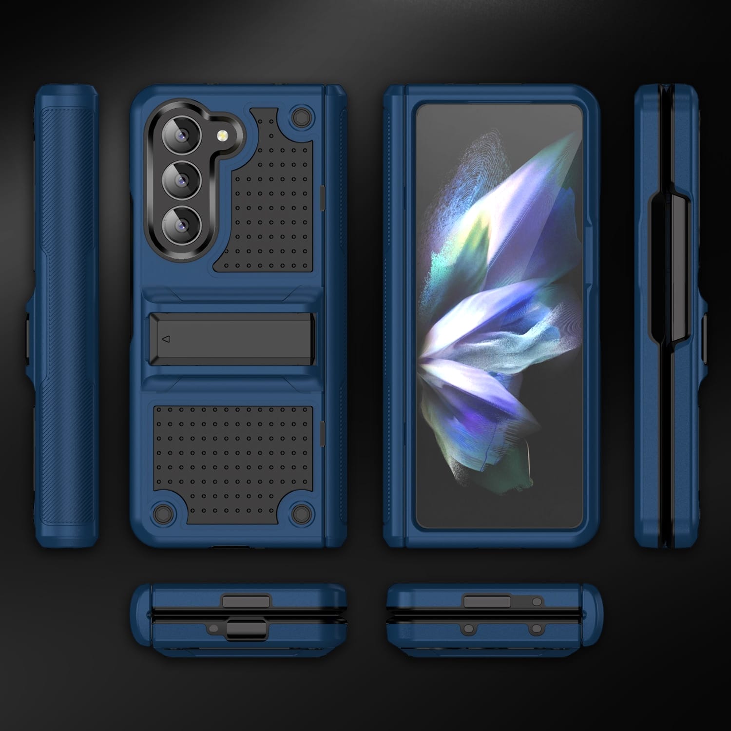 Armour-Z Shockproof Dust Resistant Hinge Protection Kickstand Case for Samsung Galaxy Z Fold 5 4
