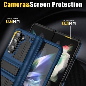 Armour-Z Shockproof Dust Resistant Hinge Protection Kickstand Case for Samsung Galaxy Z Fold 5 10