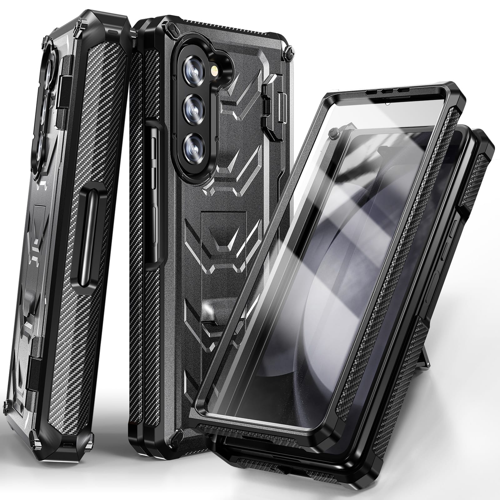 294068-ctlbrl.jpg Armour Samsung Galaxy Z Fold 5 Shockproof Case With Hinge Protection S Pen Slot and Kickstand 1