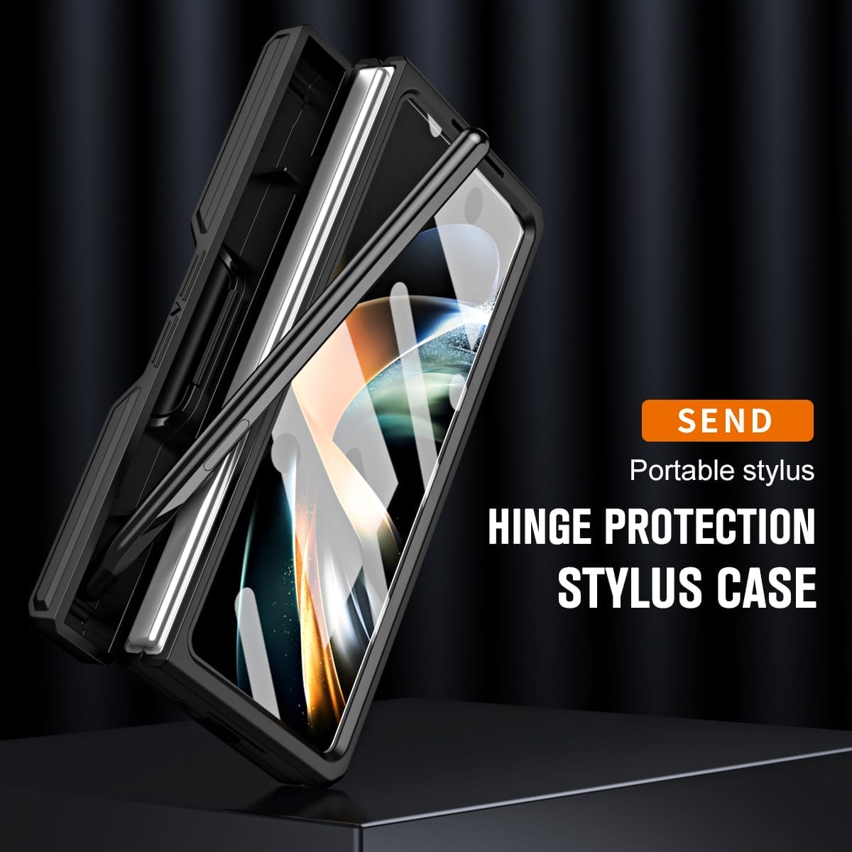 Armour Ultra Samsung Galaxy Z Fold Case - Shockproof Hinge Protection Camera and Screen Protection Pen holder Case 5