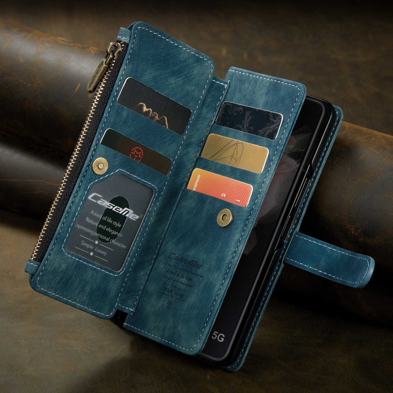 Armour Leather Wallet Flip Case for Samsung Galaxy Z Fold Series 4