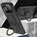 Luxury Magnetic Magsafe iPhone Case With Kickstand and Camera Lens Protection 1