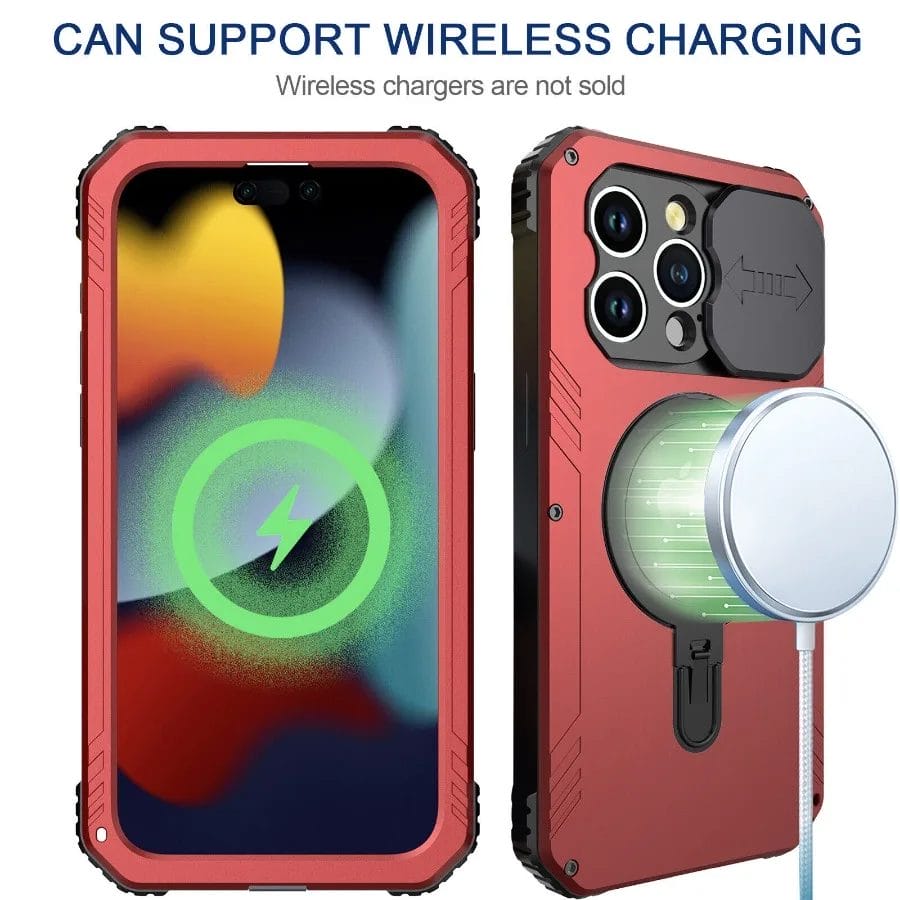 306049-4rpzau.jpg Heavy Duty Metal Armour Case For iPhone With Screen Protector Kickstand and Camera Protection 3