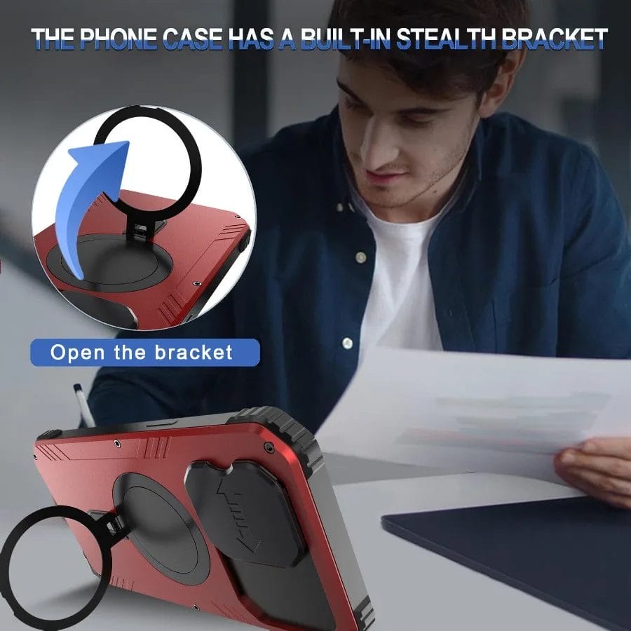 306049-czczdq.jpg Heavy Duty Metal Armour Case For iPhone With Screen Protector Kickstand and Camera Protection 5