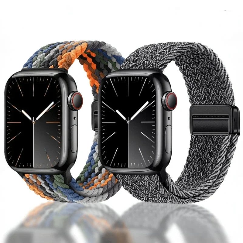 308610-ahrucf.jpg Woven Nylon Apple Watch Band with Magnetic Clasp 1
