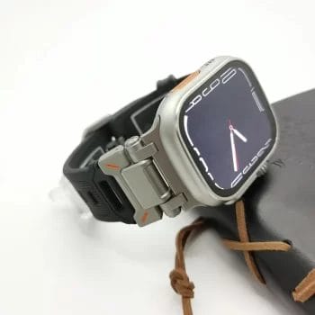 Tough Hybrid Metal Soft Rubber Apple Watch Band 11