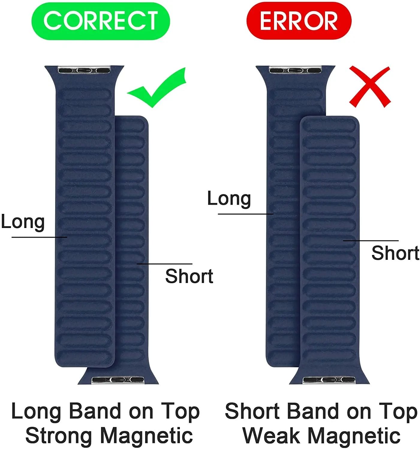 Leather Magnetic Link Apple Watch Band 5