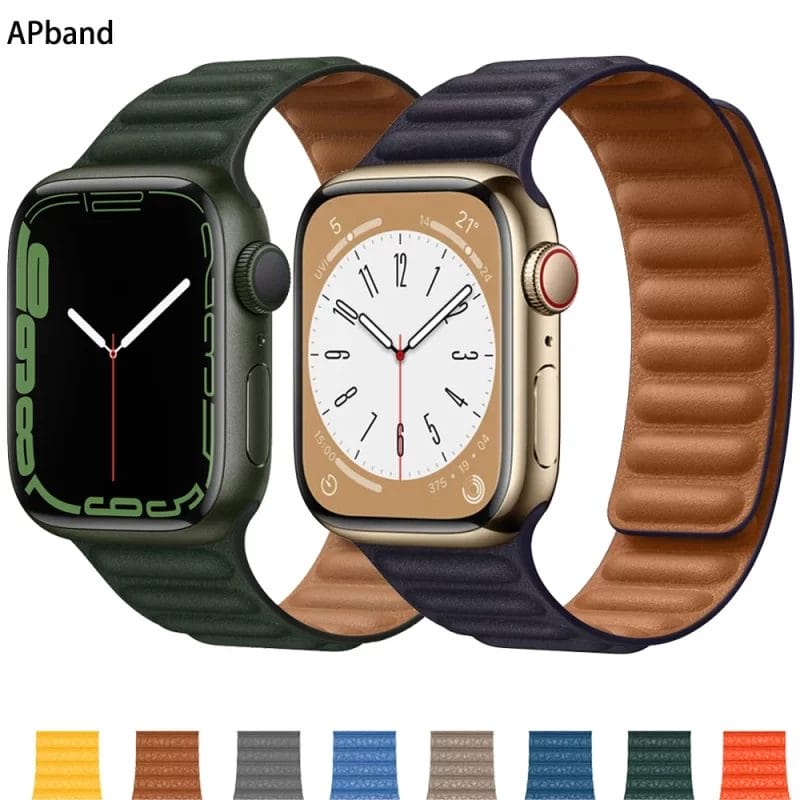 Leather Magnetic Link Apple Watch Band 1