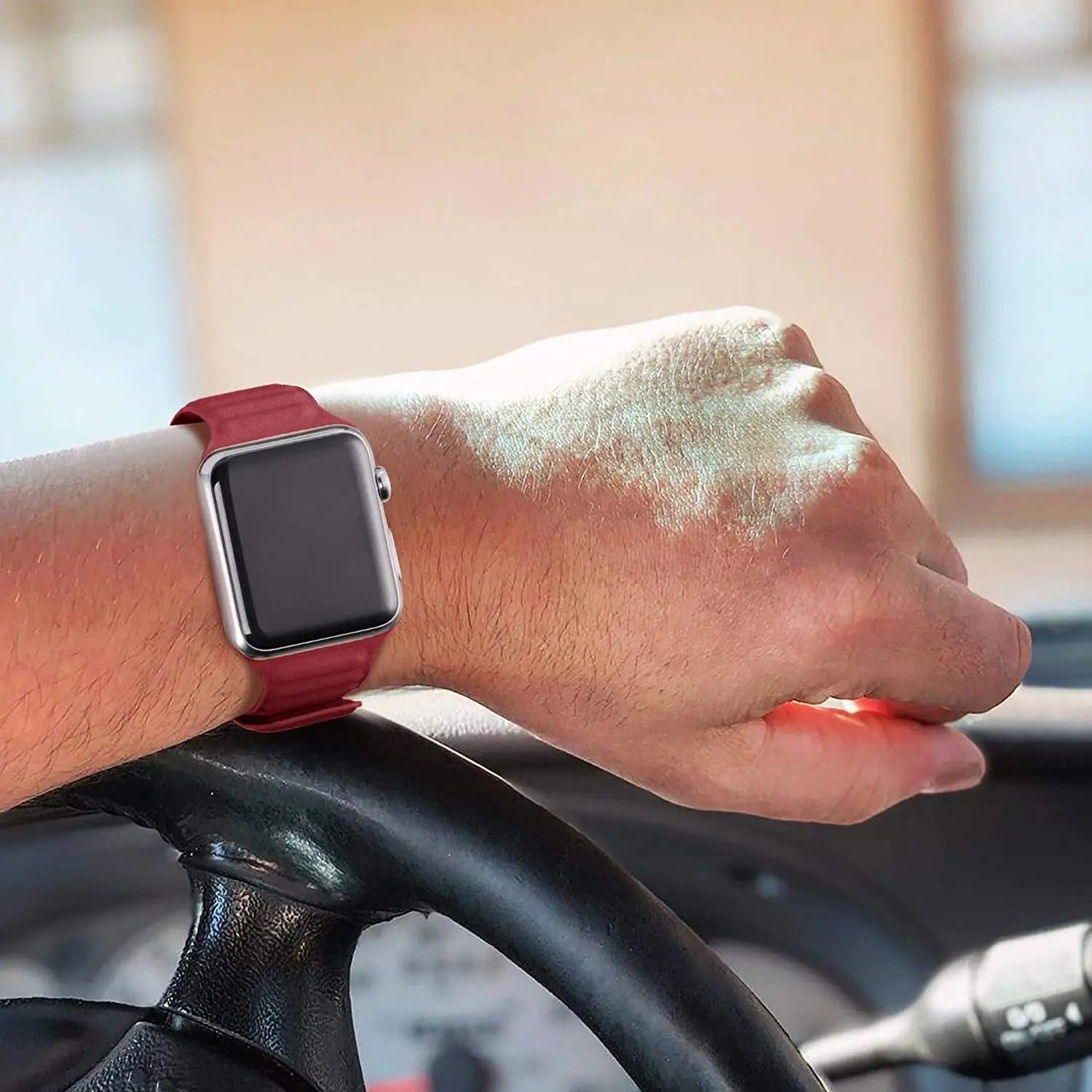 Leather Magnetic Link Apple Watch Band 7