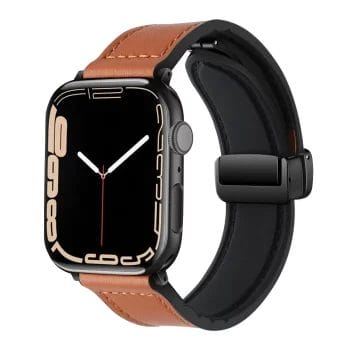 Luxury Genuine Leather Apple Watch Band with Magnetic Clasp 7