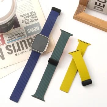 Carbon Fibre Textured Apple Watch band With Magnetic Clasp 7