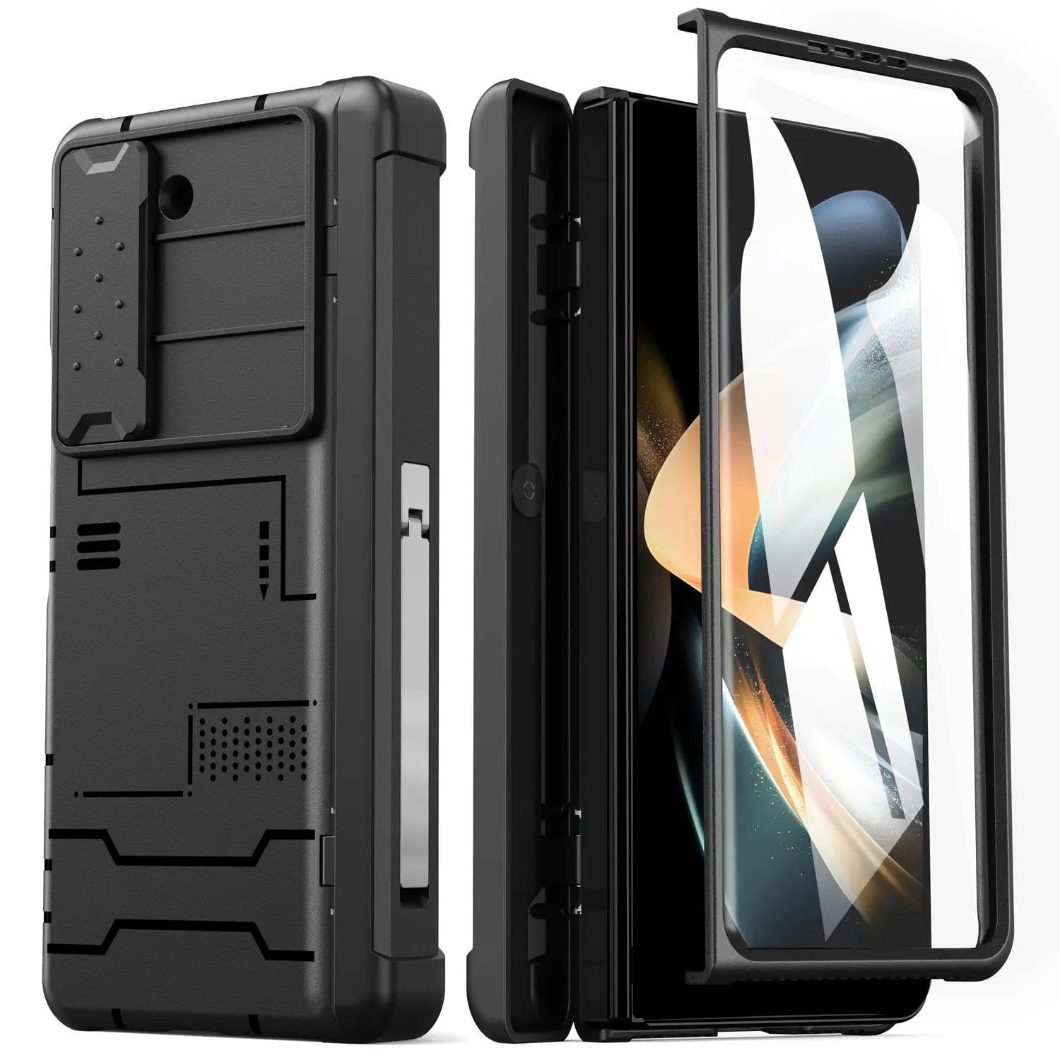 Heavy Duty Samsung Galaxy Z Fold 5 Case With Camera Lens Cover S Pen Holder & Hinge Protection 1