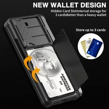 Heavy Duty Z Fold 5 Case With Card Holder Camera Hinge & Screen Protection Kickstand 8