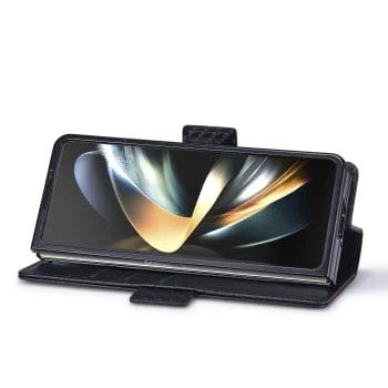 Luxury Carbon Fiber Leather Wallet Case For Samsung Galaxy Z Fold 4 Luxury Carbon Fiber Leather Wallet Case For Samsung Galaxy Z Fold 9