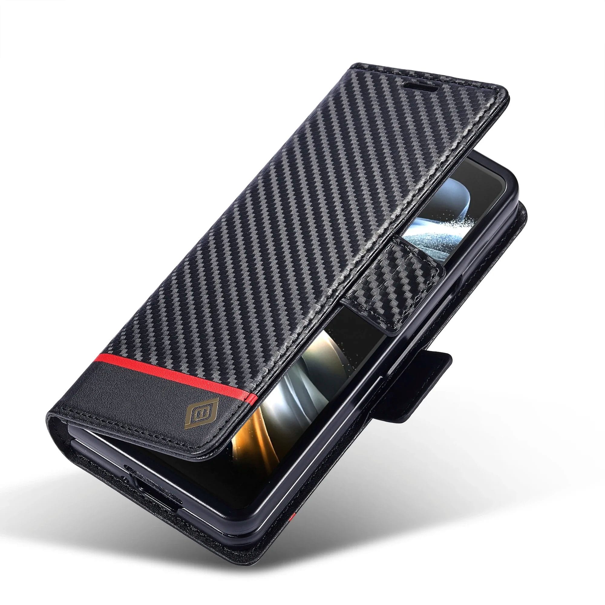 312779-gclarz.jpg Luxury Carbon Fiber Leather Wallet Case For Samsung Galaxy Z Fold 4