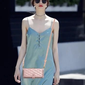 Cross Body Card Holder Zipper Wallet Case for Samsung Galaxy Z Fold With Lanyard 11