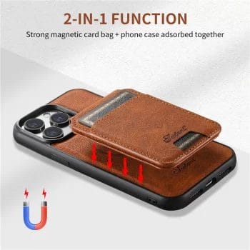 Luxury detachable Leather Wallet Magsafe iPhone Case TAC1 8