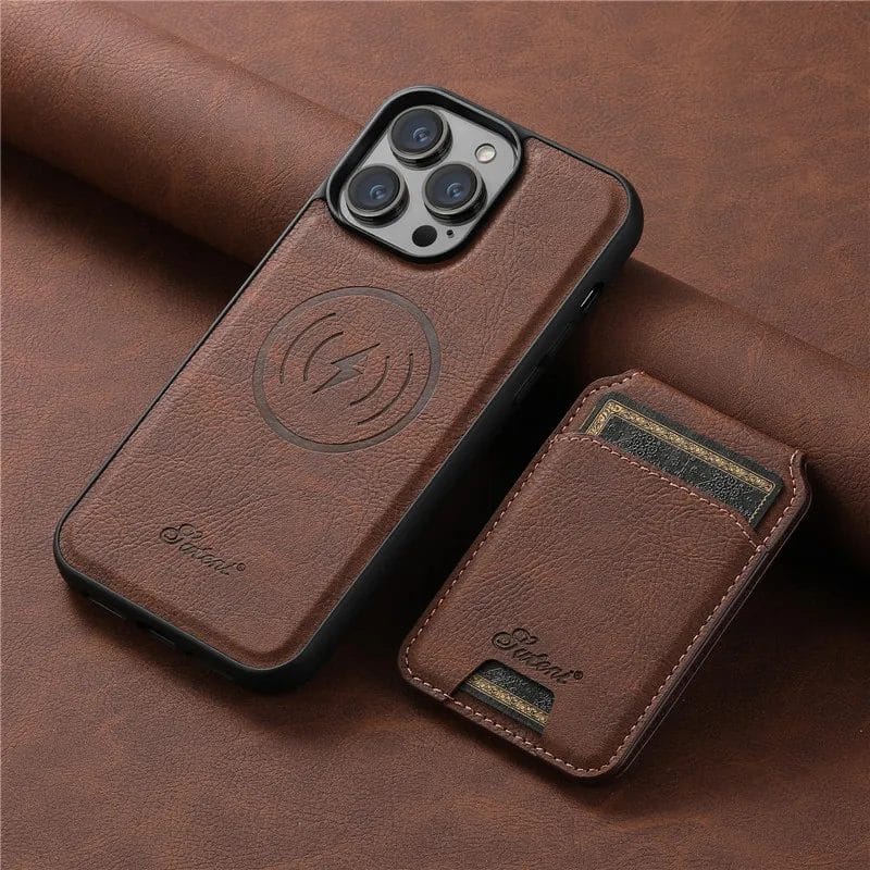 Luxury detachable Leather Wallet Magsafe iPhone Case TAC1 2