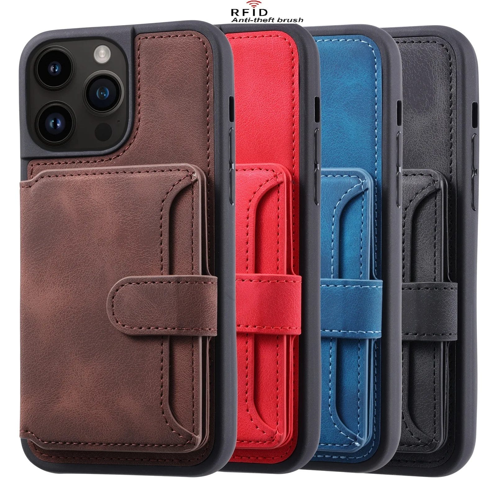 Luxury Leather Card Holder Case for iPhone TAC-2 6