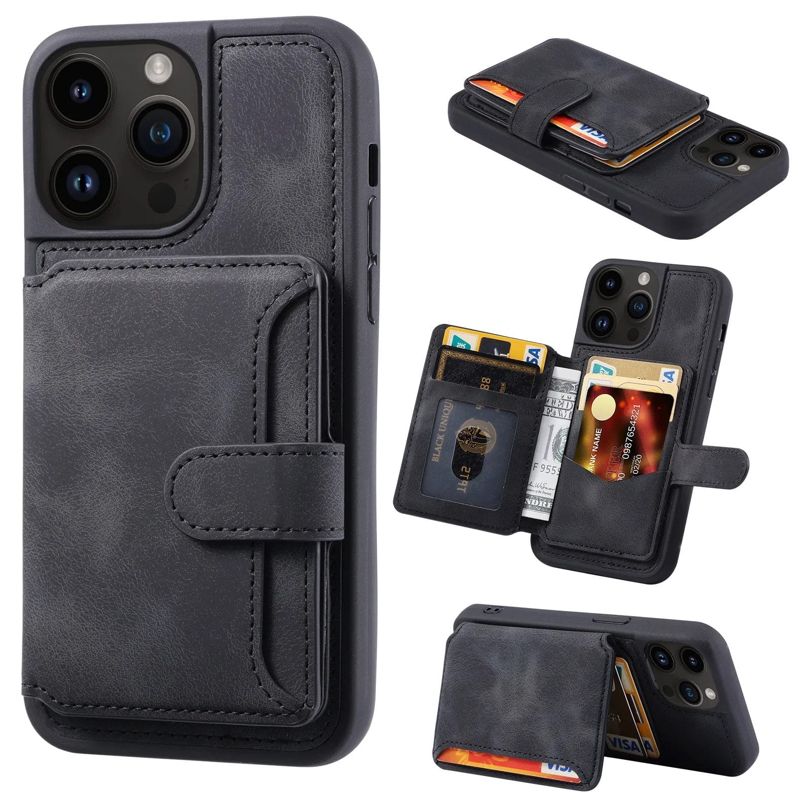 Luxury Leather Card Holder Case for iPhone TAC-2 1