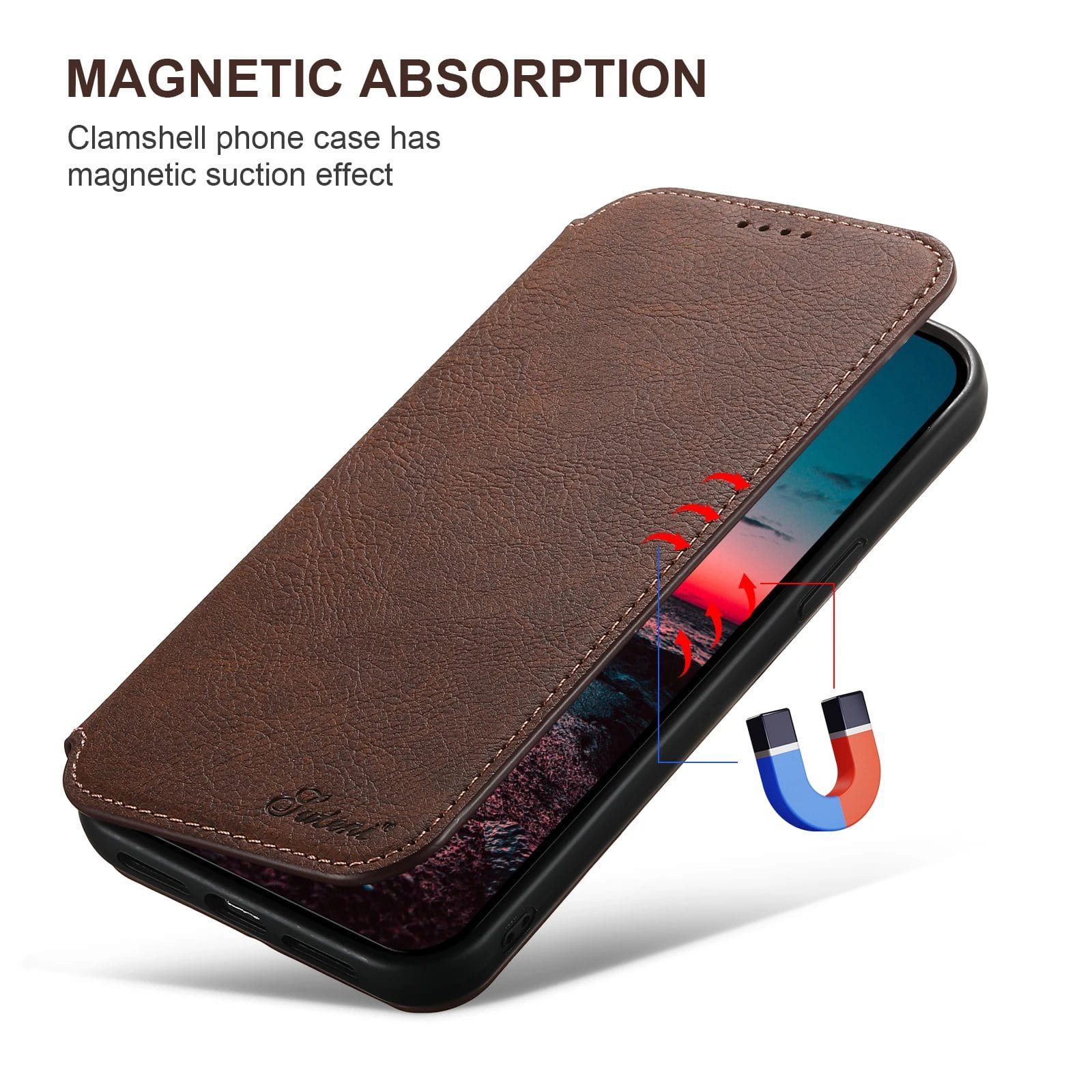 Magsafe Luxury Leather Wallet Flip Phone Case For iPhone TAC- 3 6