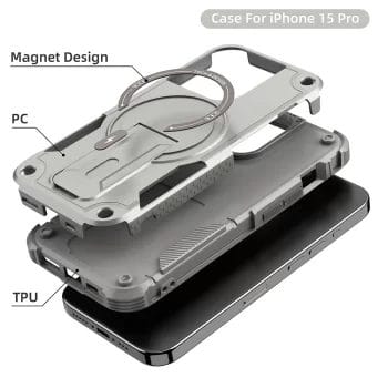 Magsafe Magnetic Wireless Charge Case For iPhone With Kickstand - MEG1 8