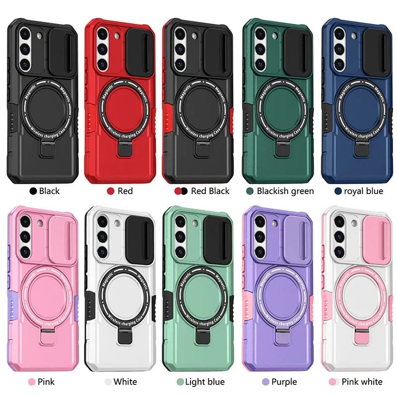 Shockproof Armor Case For Samsung Galaxy Phones With Magsafe Kickstand & Camera Protection 2