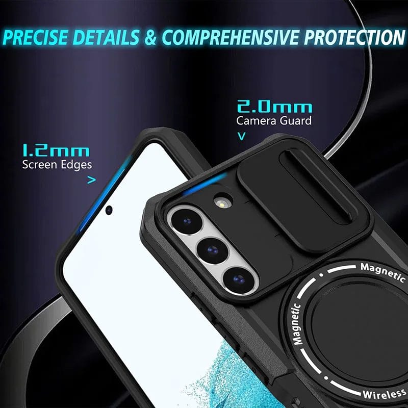 Shockproof Armor Case For Samsung Galaxy Phones With Magsafe Kickstand & Camera Protection 4
