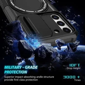 Shockproof Armor Case For Samsung Galaxy Phones With Magsafe Kickstand & Camera Protection 9
