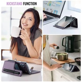 Samsung Galaxy Z Fold 6 Wallet Case with Pen Holder Slot RFID Blocking 2 Samsung Galaxy Z Fold 6 Wallet Case with Pen Holder Slot RFID Blocking 8