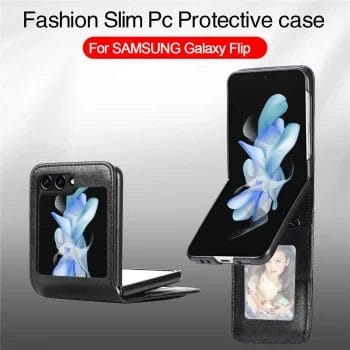 Luxury Card Holder Leather Phone Case For Samsung Galaxy Z Flip Series Phone 1 Luxury Card Holder Leather Phone Case For Samsung Galaxy Z Flip Series Phone 7