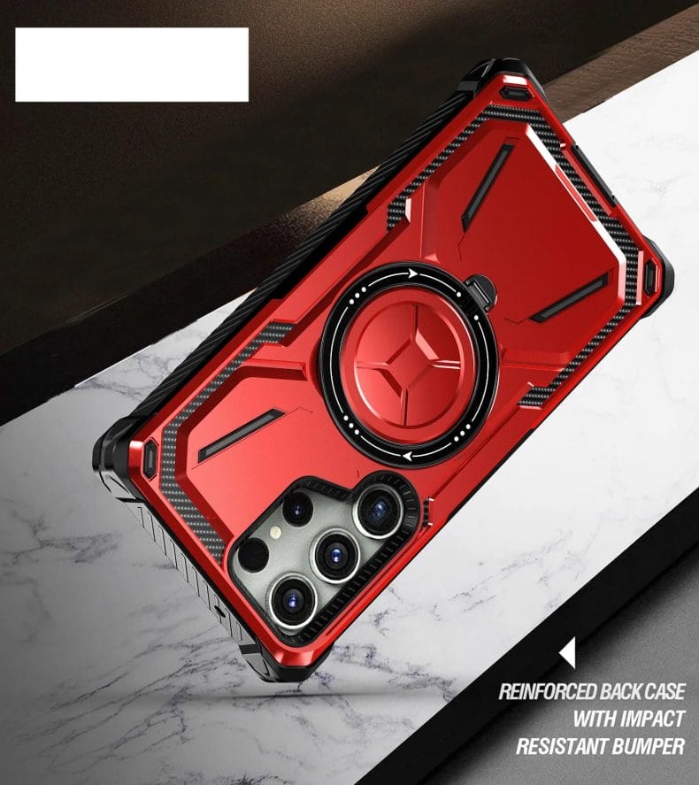 Heavy Duty Shockproof Case for Samsung Galaxy S Series With Screen Protector MagSafe Ring Kickstand