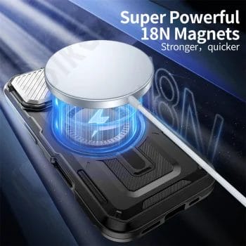 Military Grade Shockproof Rugged Built-in Metal Camera Protection Stand iPhone MagSafe Case 3 Military Grade Shockproof Rugged Built-in Metal Camera Protection Stand iPhone MagSafe Case 9