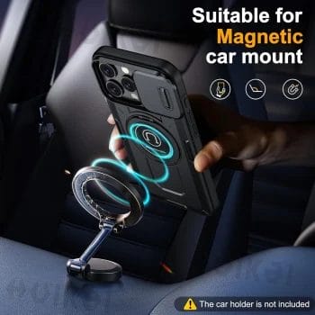 Ultra Shield Military Grade Shockproof iPhone Magnetic Ring Case With Camera Protection 2 Ultra Shield Military Grade Shockproof iPhone Magnetic Ring Case With Camera Protection 6