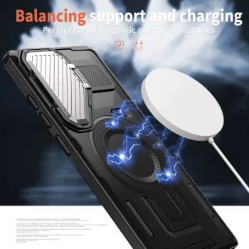 Ultra Shield Pro Shockproof Samsung galaxy Phone Case with Built-In Metal Camera Stand 7