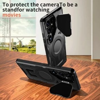 Ultra Shield Pro Shockproof Samsung galaxy Phone Case with Built-In Metal Camera Stand 11