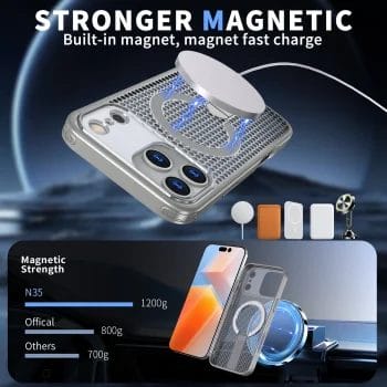 MagCool Heat Dissipation MagSafe Case for iPhone with Kickstand 2 MagCool Heat Dissipation MagSafe Case for iPhone with Kickstand 8